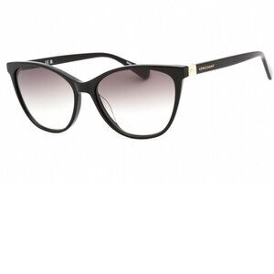 Longchamp Paris Black and Gold Cat Eye Sunglasses Brand New In Case